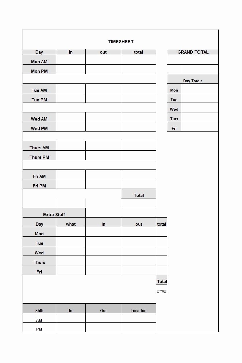 How to Make Time Sheets Inspirational 40 Free Timesheet Time Card Templates Template Lab