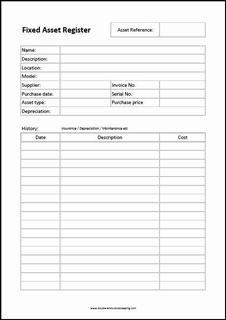 How to Record Fixed assets Best Of Fixed asset Register Template