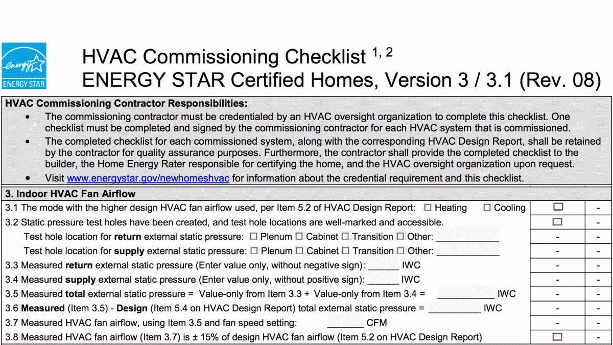 Hvac Start Up Report Template Awesome Missioning Checklists Hvac