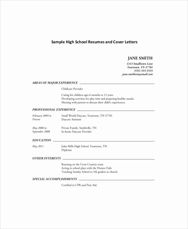 Images Of Resume Cover Letters Lovely 5 Sample Teenage Resumes