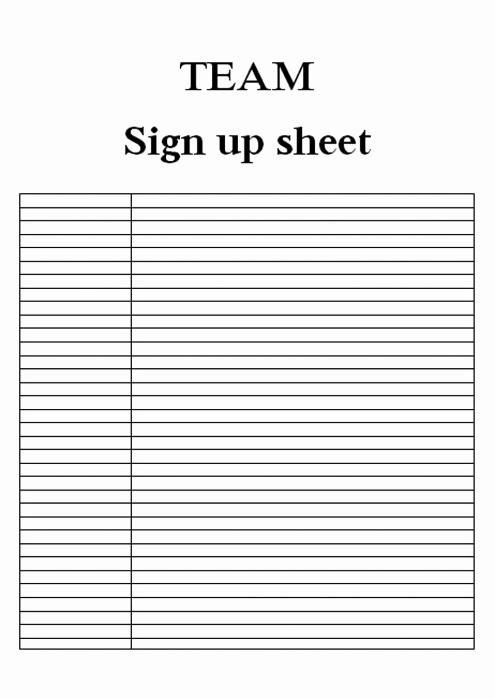 Images Of Sign In Sheets Awesome Blank Sign Up Sheet Printable