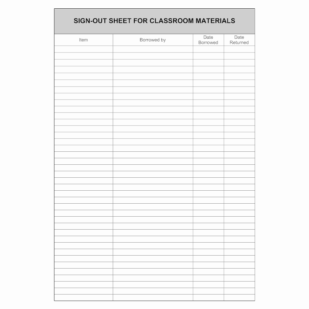 Images Of Sign In Sheets Inspirational Example Image Sign Out Sheet
