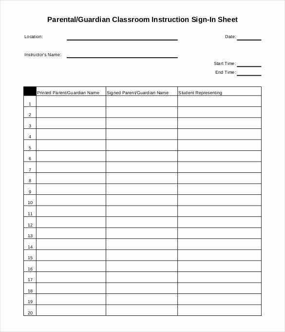 Images Of Sign In Sheets Unique 75 Sign In Sheet Templates Doc Pdf