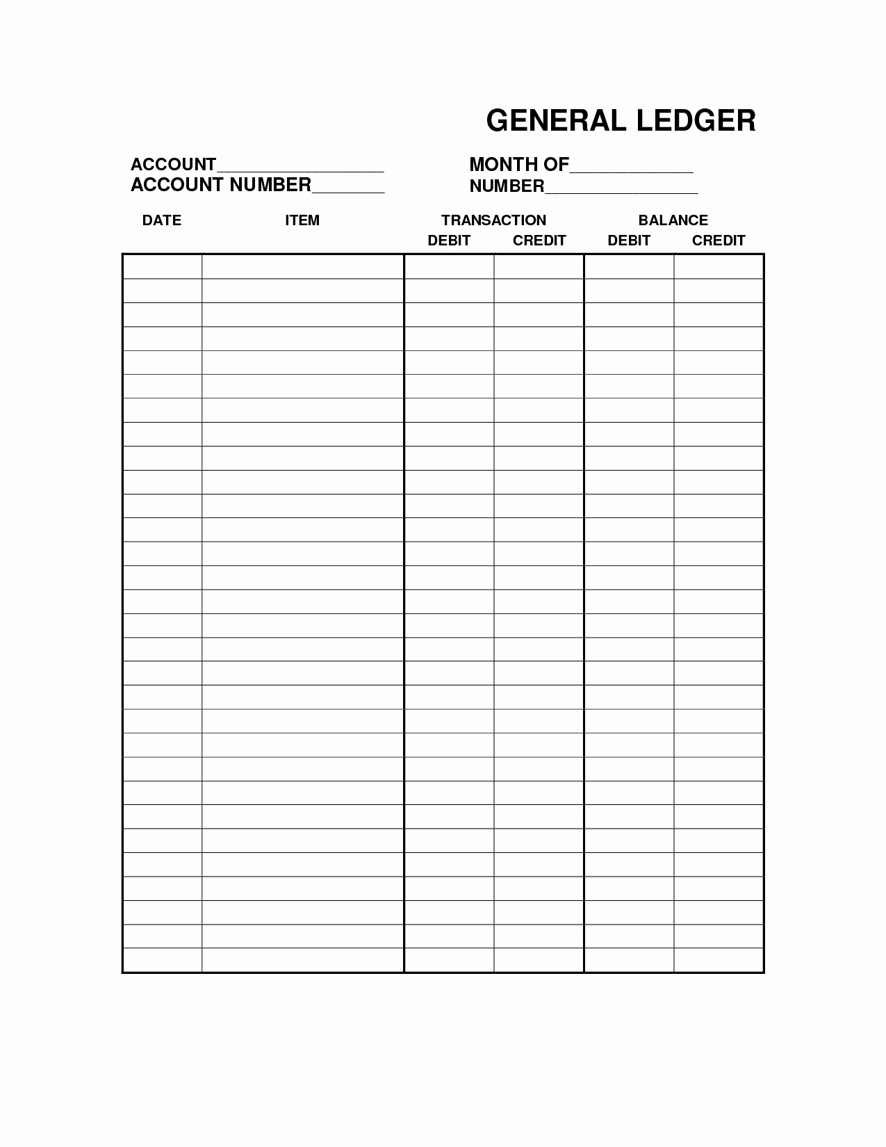 Income and Expense Ledger Template Inspirational Free Printable Bookkeeping Sheets
