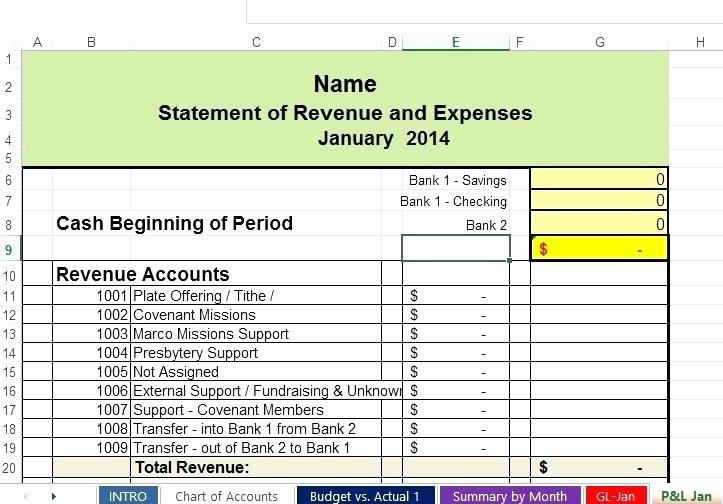 Income and Expense Ledger Template Luxury In E and Expense Statement Template Excel Inspirational