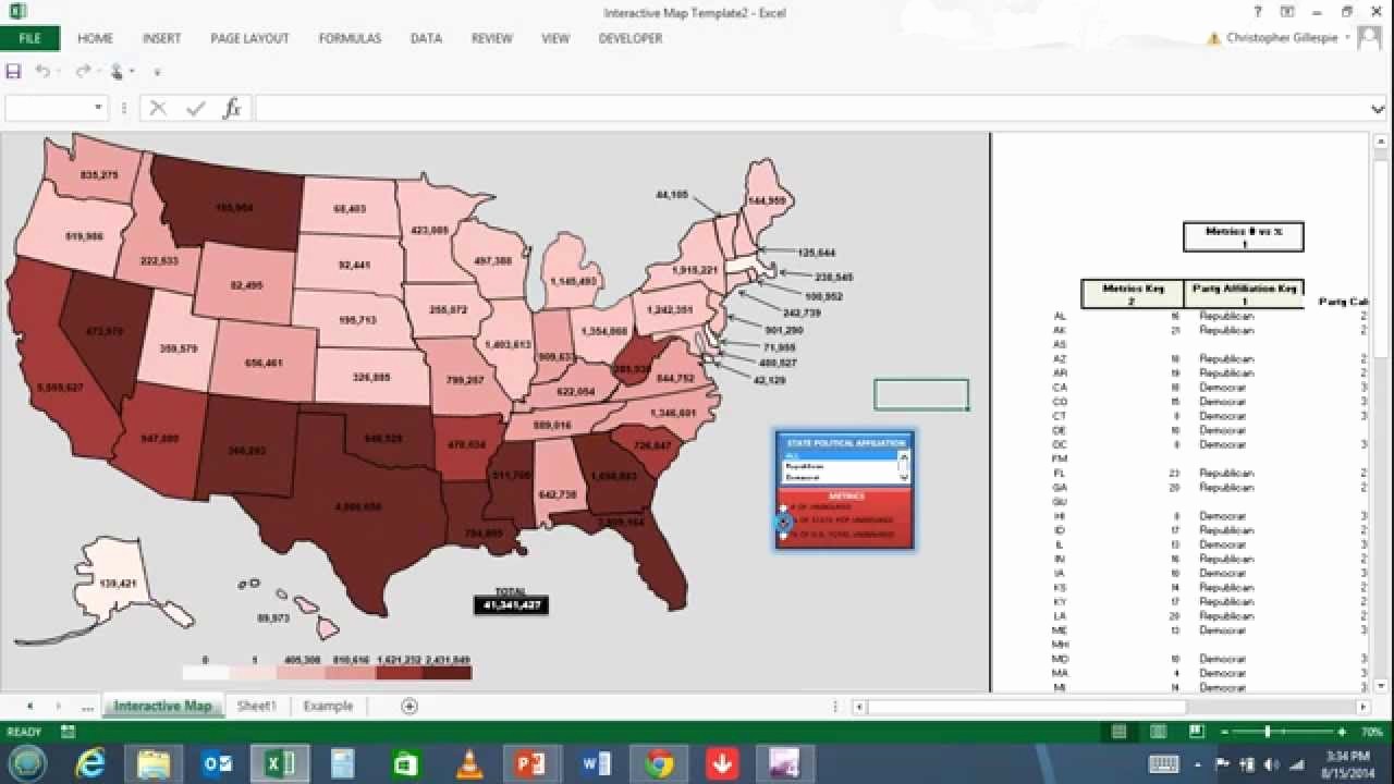 Interactive Map Of Usa Powerpoint Beautiful Interactive Map In Excel