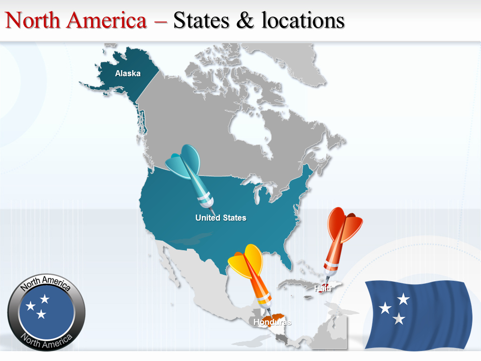 Interactive Map Of Usa Powerpoint Unique Interactive north America Powerpoint Maps Editable Ppt