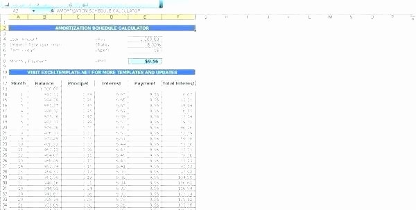 Interest Only Amortization Schedule Excel Awesome Printable Loan Amortization Template Schedule with