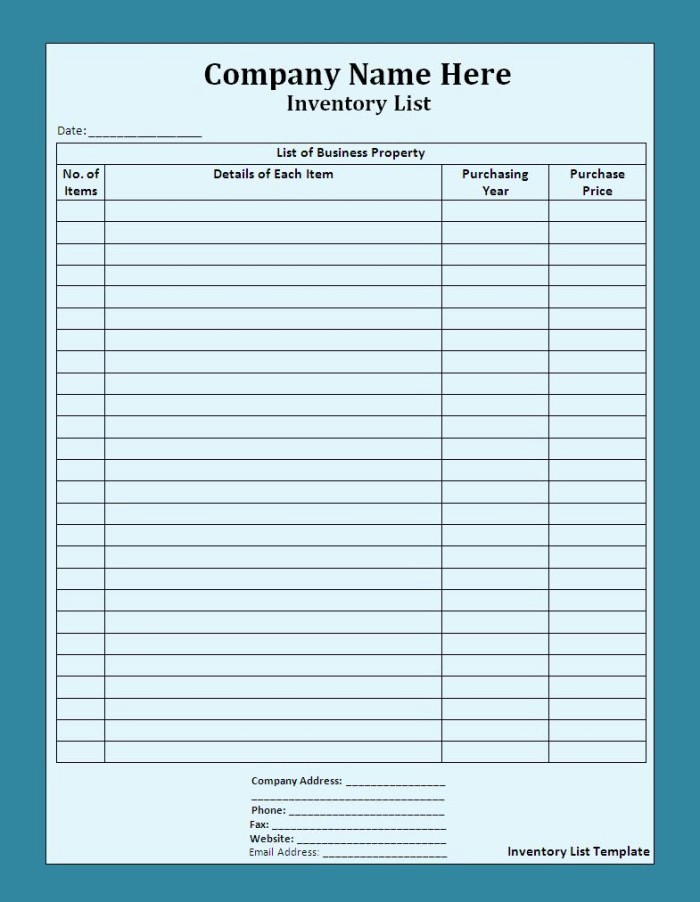 Inventory Control Spreadsheet Template Free Best Of Printable and Blank Inventory List Control Spreadsheet