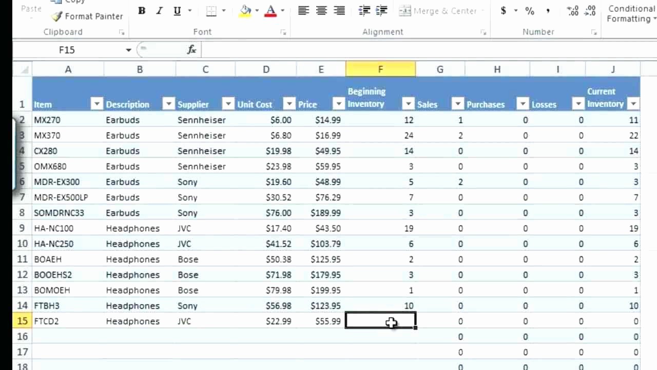 Inventory Control Spreadsheet Template Free Fresh Template Inventory Control Excel Template