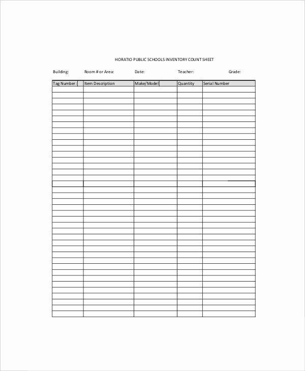 Inventory Count Sheet Template Free Awesome Inventory Count Sheet Template 8 Free Word Pdf