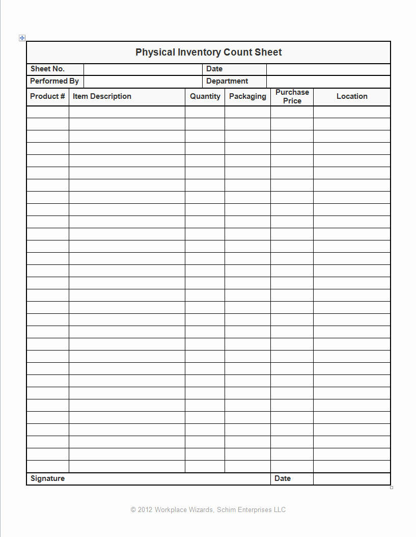 Inventory Count Sheet Template Free Lovely Restaurant Kitchen forms organized now Workplace Wizards