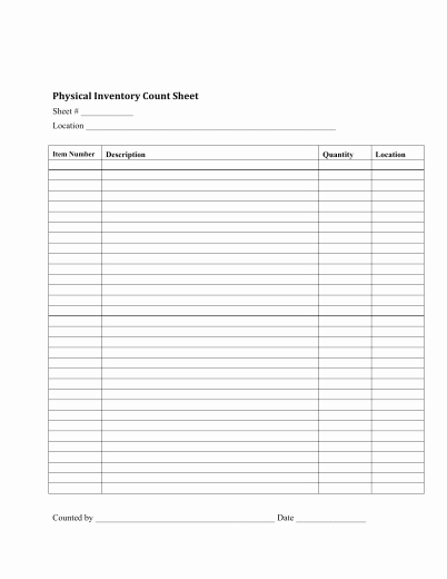 Inventory Count Sheet Template Free Luxury Download Inventory Checklist Template Excel Pdf