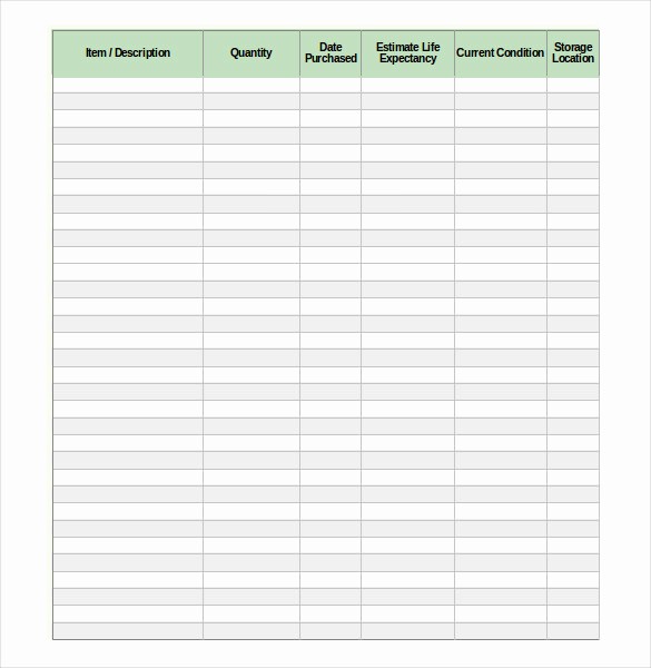 Inventory List Template Free Download Elegant Inventory List Template 13 Free Word Excel Pdf