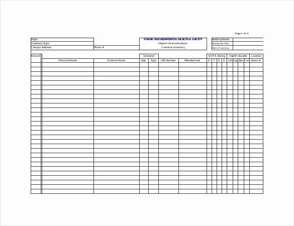 Inventory List Template Free Download Inspirational Inventory Template – 25 Free Word Excel Pdf Documents