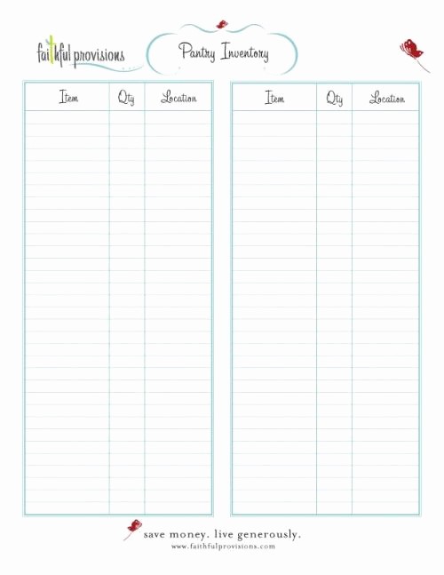 Inventory List Template Free Download New Free Download Pantry Inventory List Template