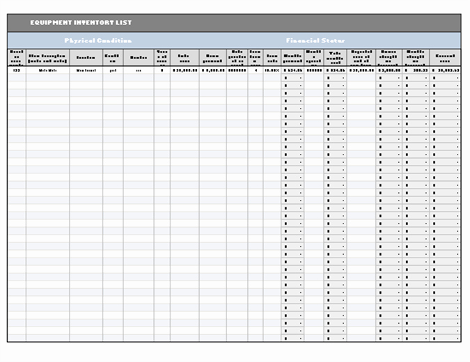 Inventory Log Sheet Excel Template Fresh Equipment Inventory List
