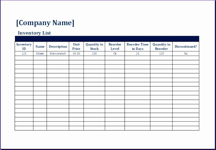 Inventory Log Sheet Excel Template Lovely 8 Moving Inventory List Exceltemplates Exceltemplates