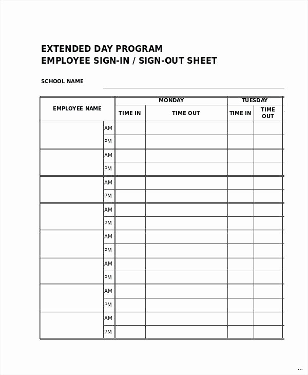 Inventory Sign Out Sheet Excel Inspirational Sign Out Sheet Template Excel Free Restaurant Inventory