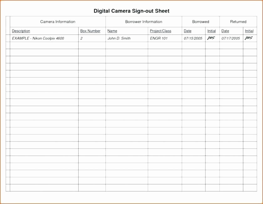 Inventory Sign Out Sheet Excel Unique Sign Off Sheet Example – Shreepackaging