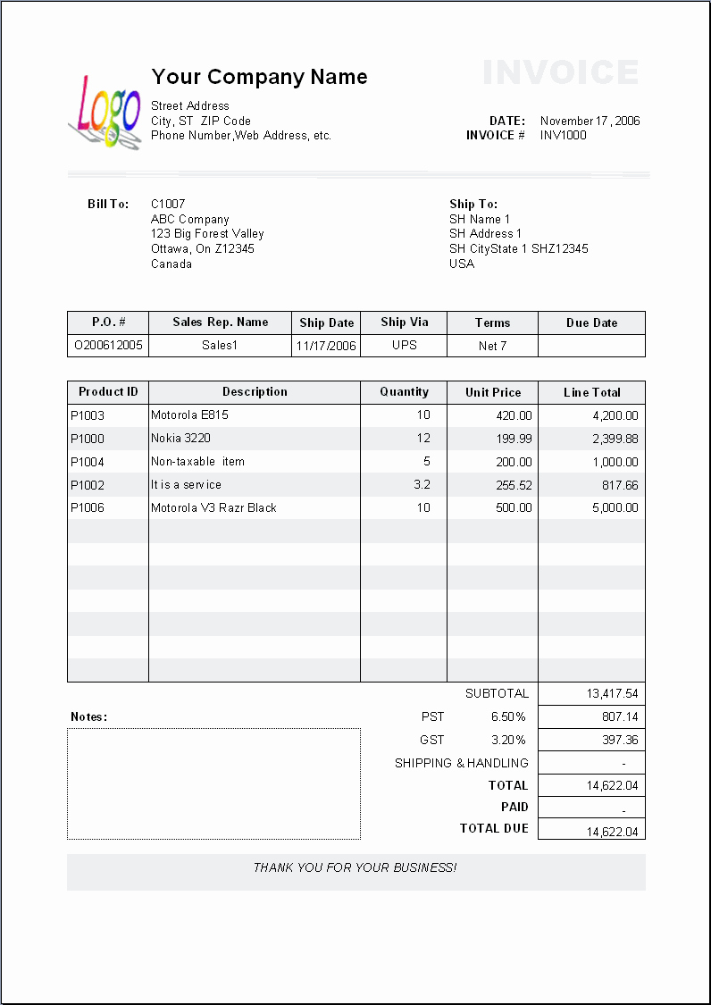 Invoice Bill format In Excel Awesome 11 Invoice Bill format In Excel