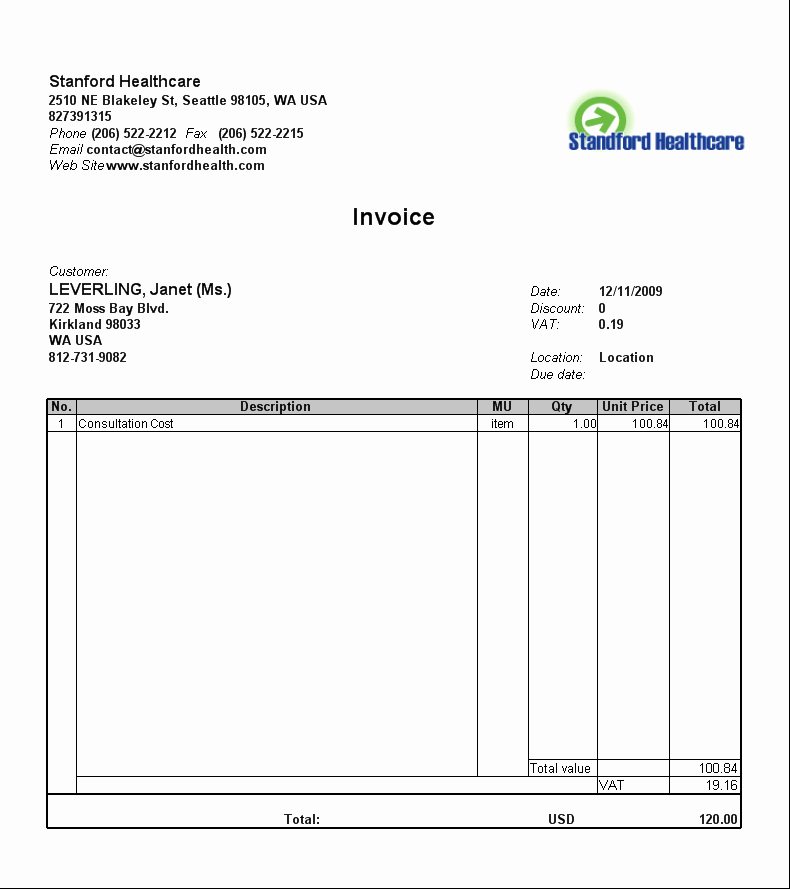Invoice Bill format In Excel Fresh Medical Bill format In Word â Analysis Template Billing