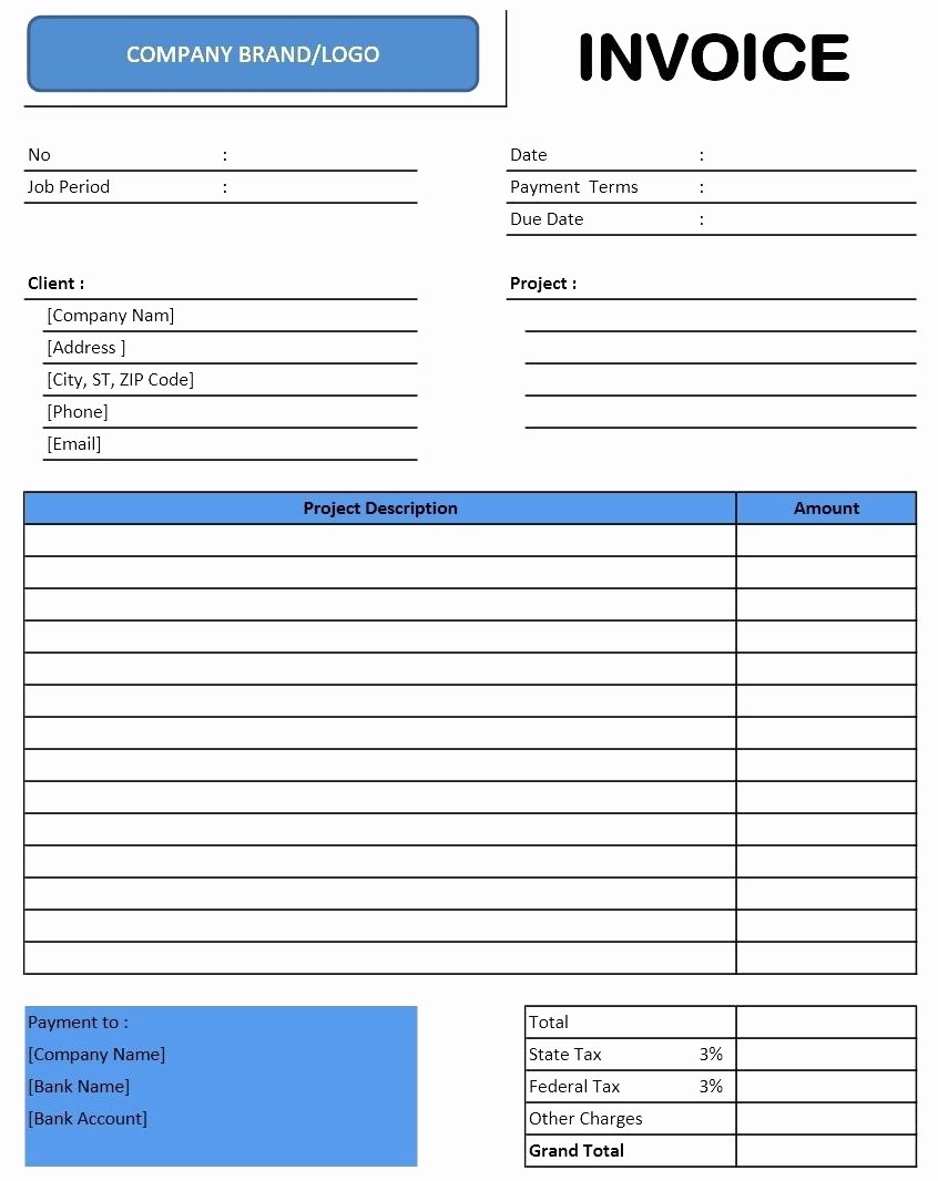 Invoice Bill format In Excel Luxury Template Proforma Invoice Template Excel