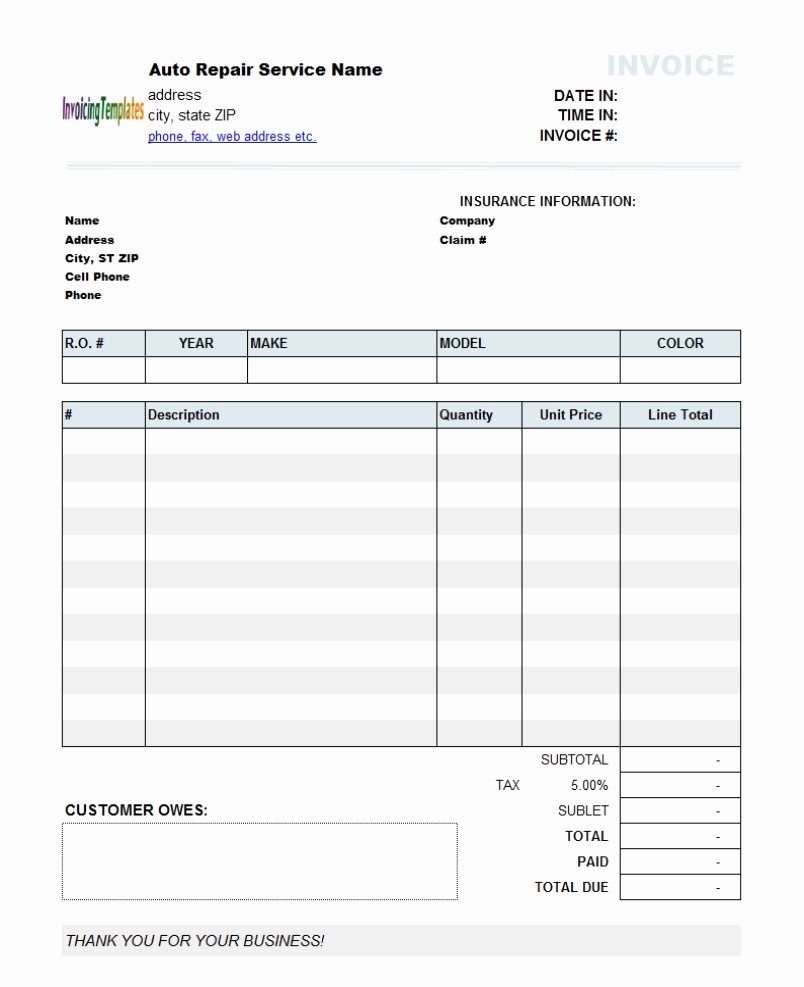 Invoice Bill format In Excel Unique Quickbooks Invoice Template Excel