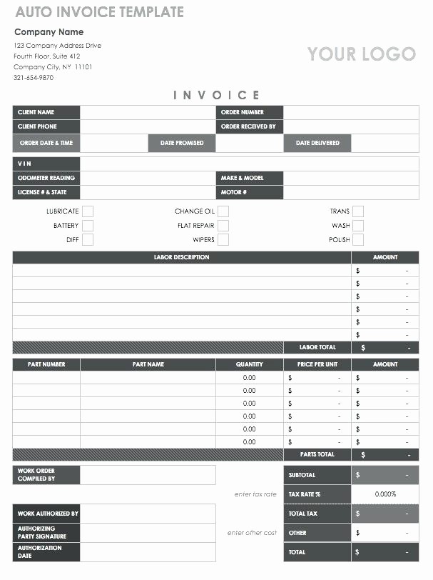 Invoice for Work Done Template Awesome Invoice for Work Done Template