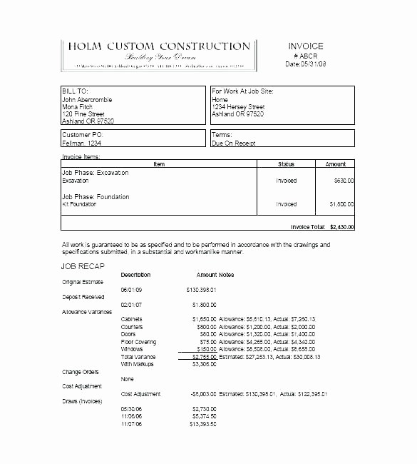 Invoice for Work Done Template Beautiful Invoice for Work Done Template