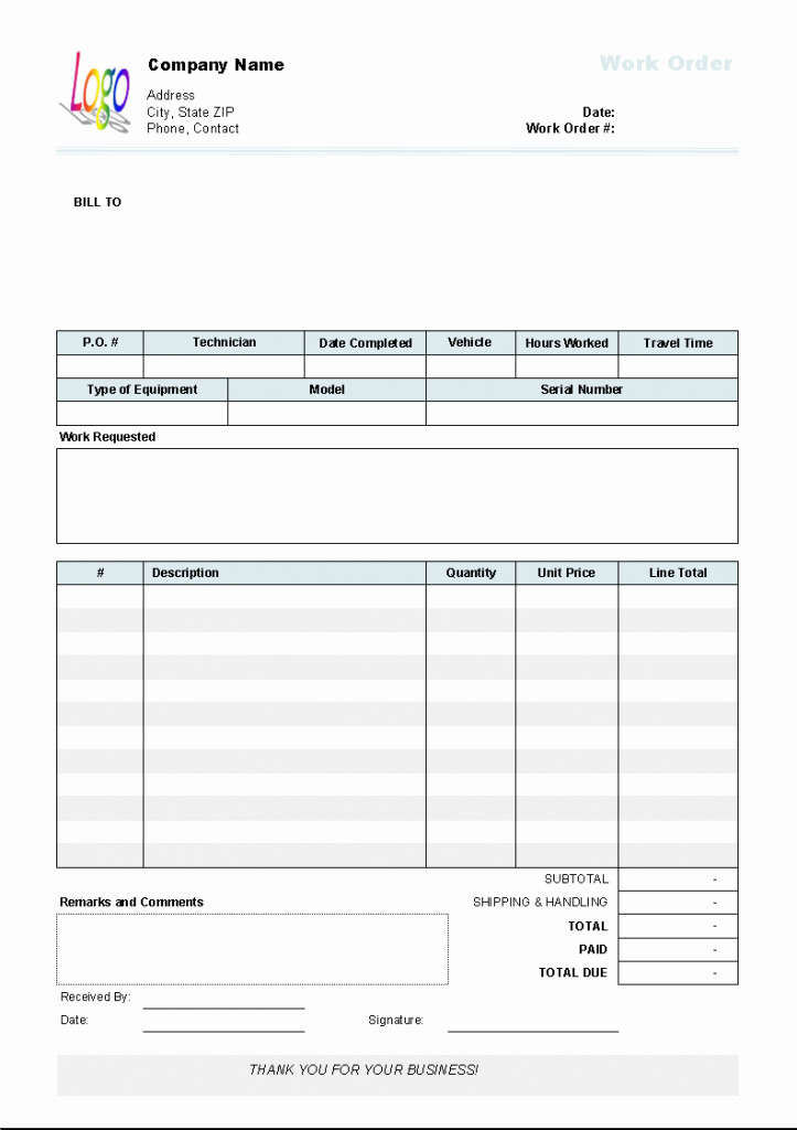 Invoice for Work Done Template Best Of Phenomenal Invoice for Work Done Template Free Templates