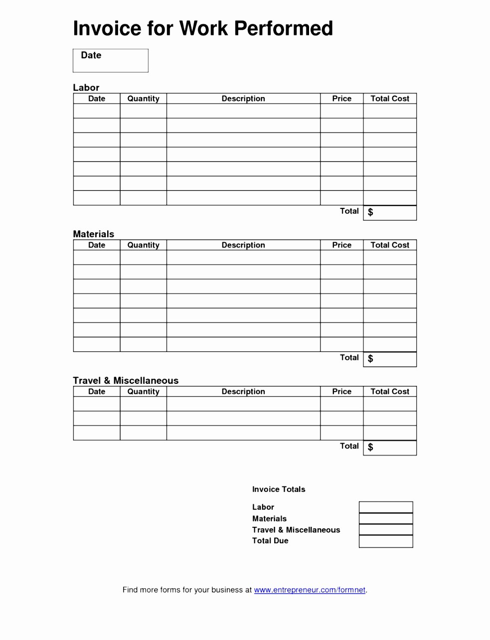 Invoice for Work Done Template Fresh 6 Invoice Template for Work Done Eunuu