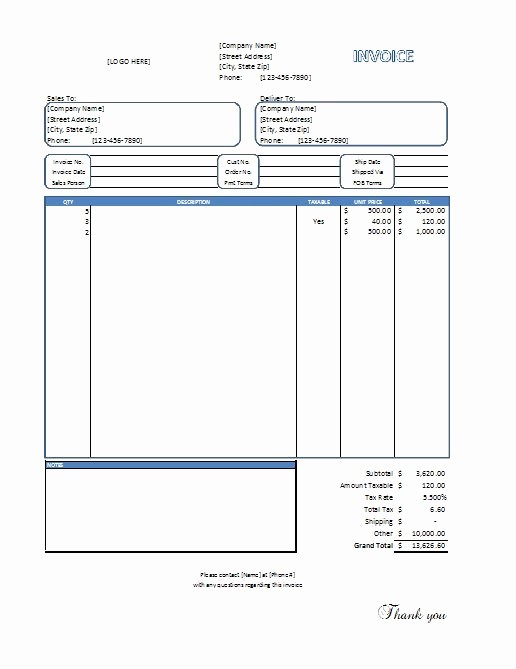 Invoice Template Excel Download Free Best Of Free Excel Invoice Templates Free to Download