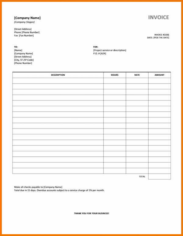Invoice Template for Microsoft Word Best Of Fice Invoice Templates