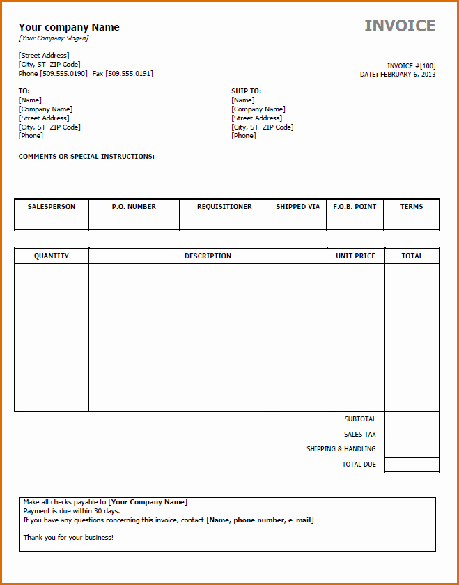 Invoice Template for Microsoft Word Inspirational 15 Microsoft Office Invoice Template