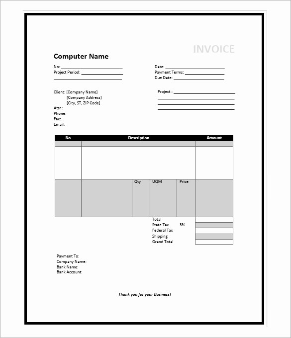 Invoice Template for Microsoft Word Inspirational Microsoft Invoice Template – 36 Free Word Excel Pdf
