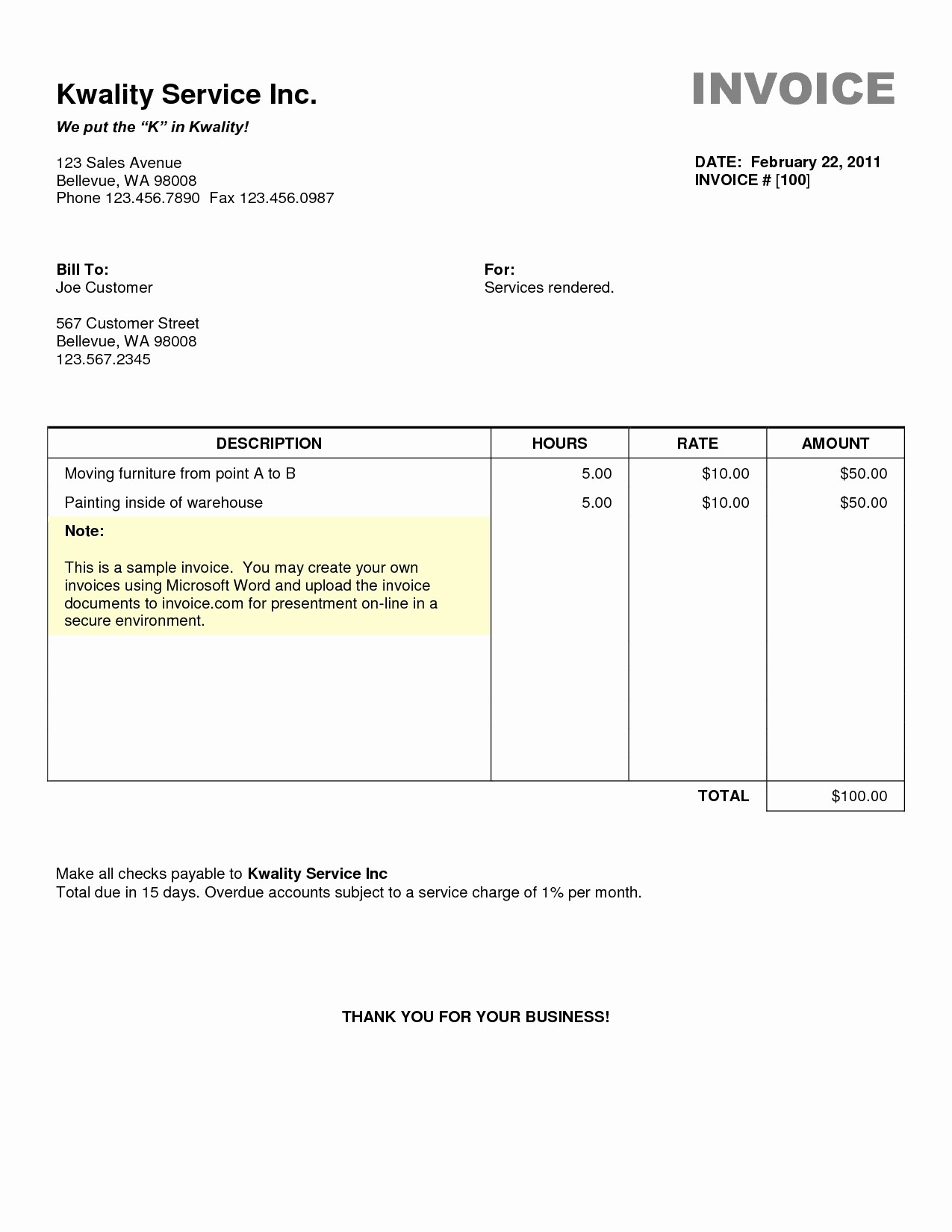 Invoice Template for Microsoft Word Inspirational Microsoft Word 2007 Invoice Template Invoice Template Ideas