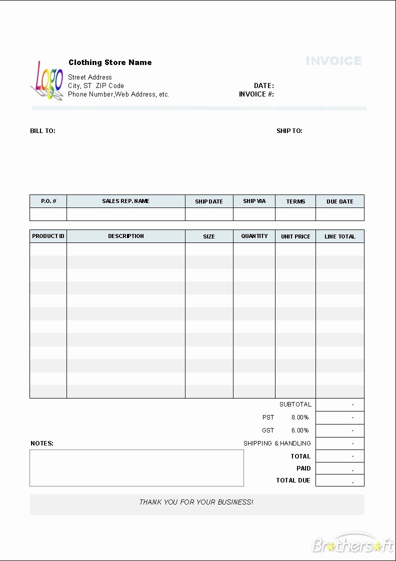 Invoice Template for Microsoft Word New Invoice Template Microsoft Fice 2010