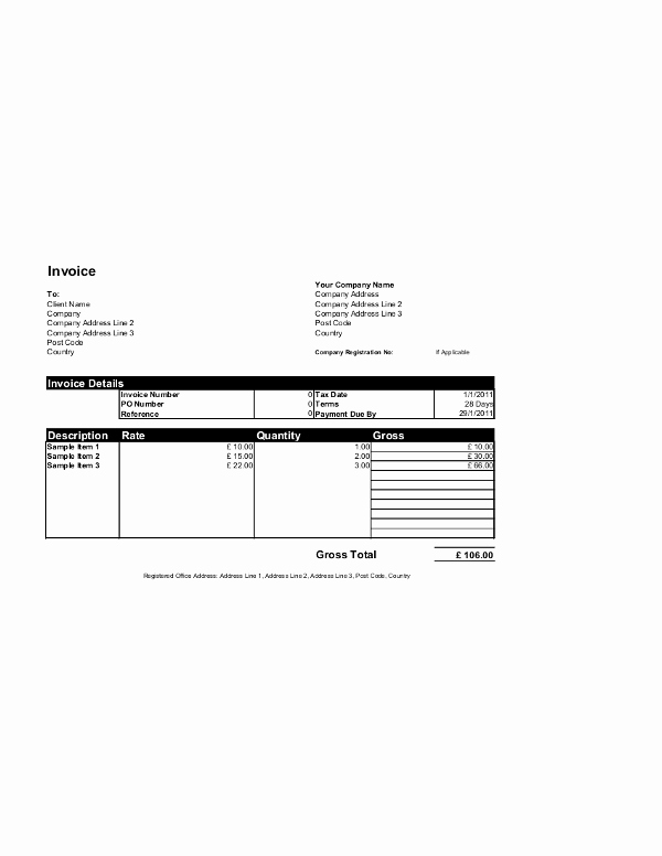 Invoice Template Word Download Free Awesome Free Invoice Templates for Word Excel Open Fice