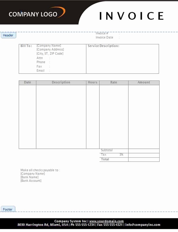 Invoice Template Word Download Free Best Of Service Invoice Template Word Download Free