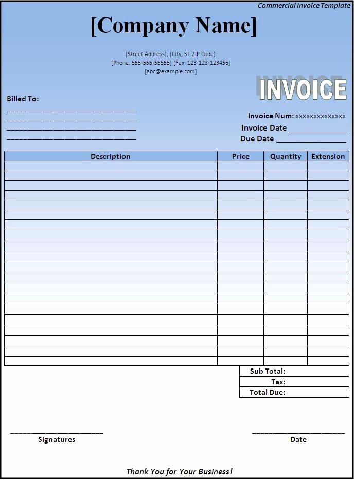Invoice Template Word Download Free Lovely Free Invoice Template S