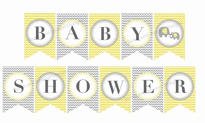 It&amp;#039;s A Boy Banner Printable Lovely Baby Shower Banner Yellow Grey