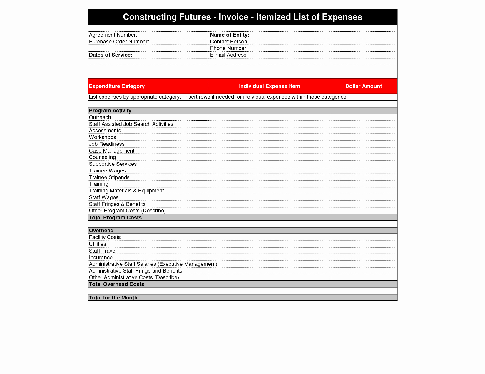 Itemized Bill Template Microsoft Word Lovely Itemized Invoice Template