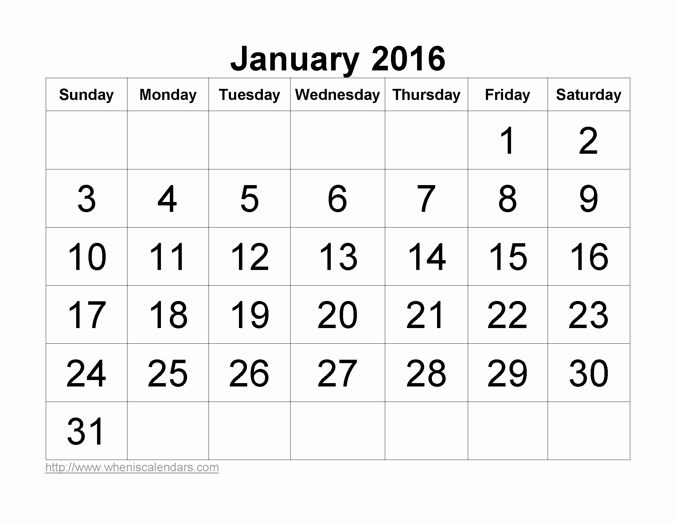 January 2016 Calendar Template Word Awesome Free Bold Printable Calendars Free Calendar Template