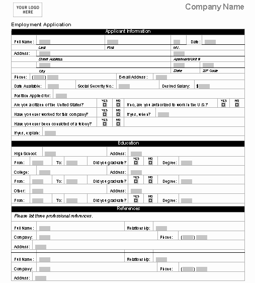 Job Application form Sample format Best Of Free Printable Job Application form Template form Generic
