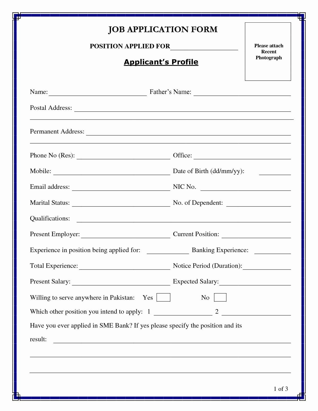 Job Application form Sample format Elegant Job Application form Doc
