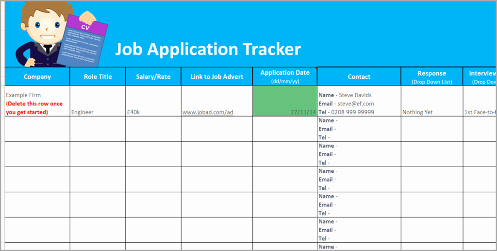 Job Search Log Template Excel Awesome Job Application Tracker Spreadsheet