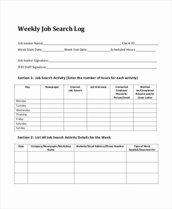 Job Search Log Template Excel Unique Job Sheet Templates Free Sample Example format Downlaod