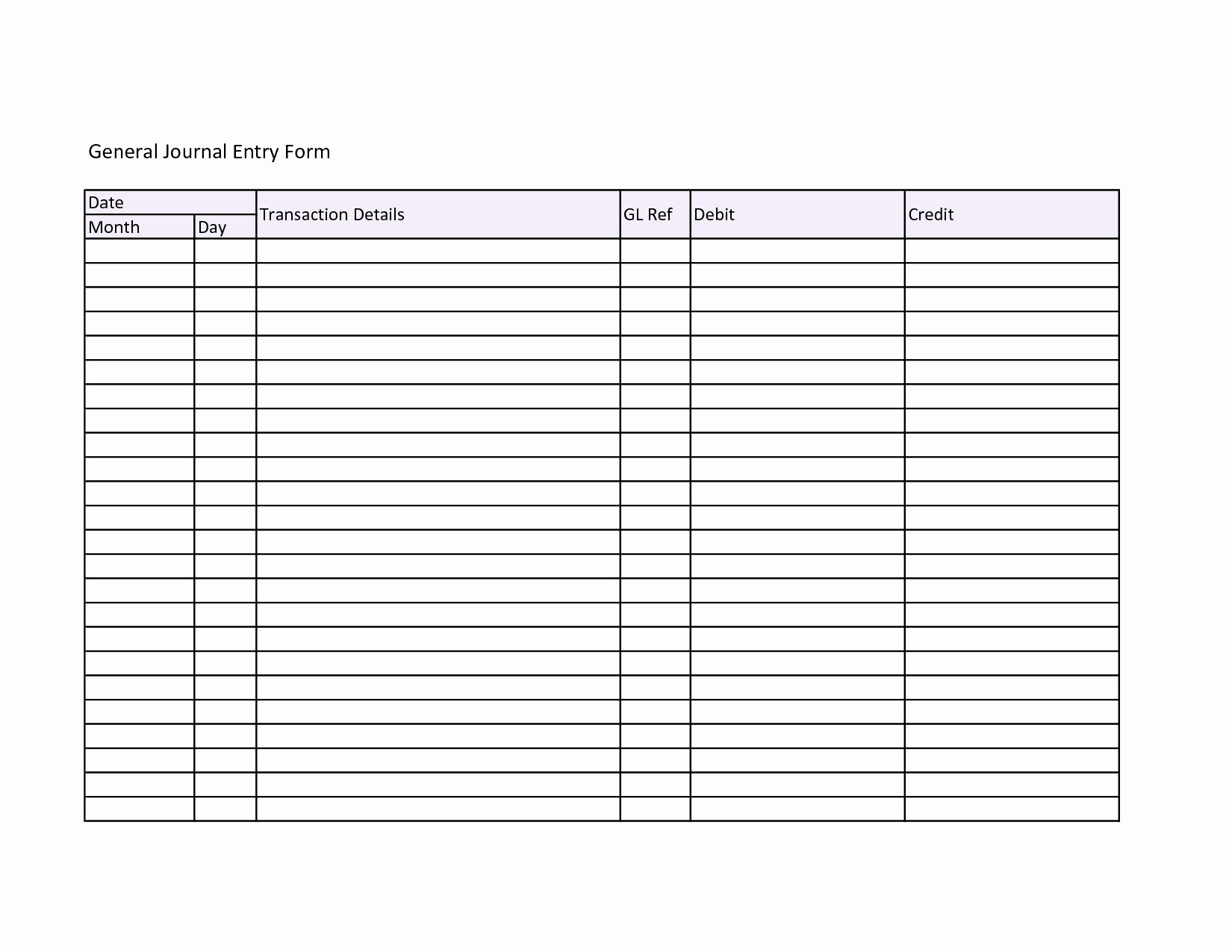 Journal Entry Template for Excel Unique General Journal Entry Template Tearing Accounting
