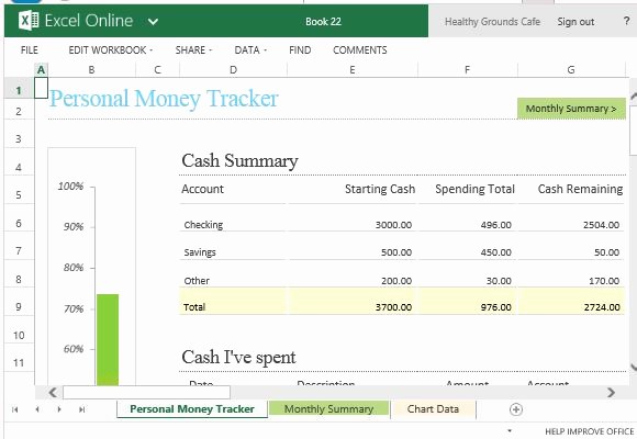 Keep Track Of Finances Excel Fresh Personal Money Spending Tracker Template for Excel Line
